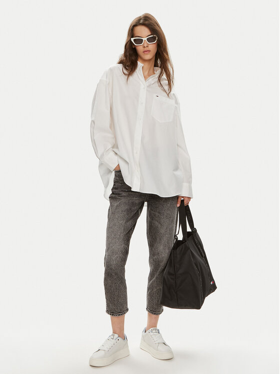 Tommy Jeans Tommy Jeans Košeľa Essential DW0DW18659 Biela Oversize