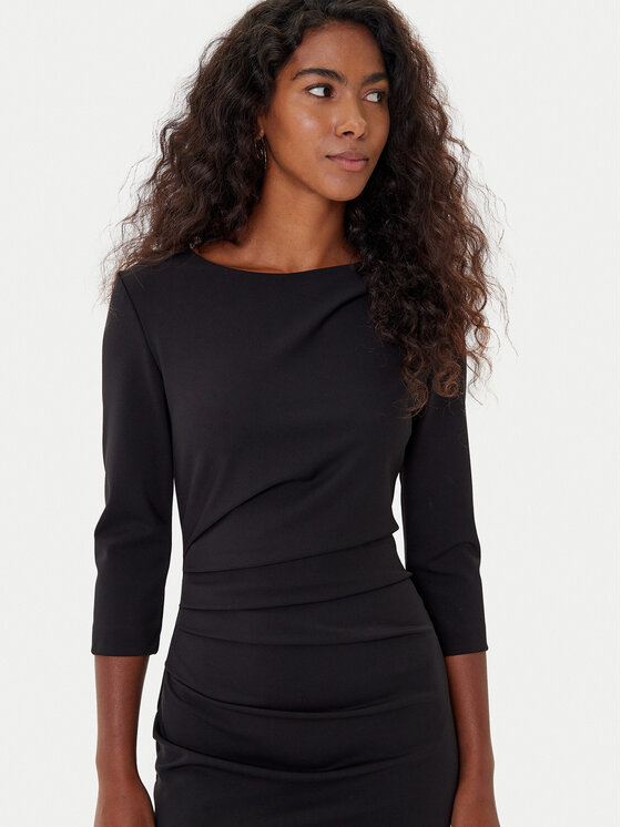 Rinascimento Rinascimento Koktel haljina CFC0126154003 Crna Slim Fit