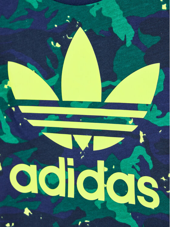 adidas adidas Komplet t-shirt i szorty sportowe Camo H20308 Granatowy Regular Fit