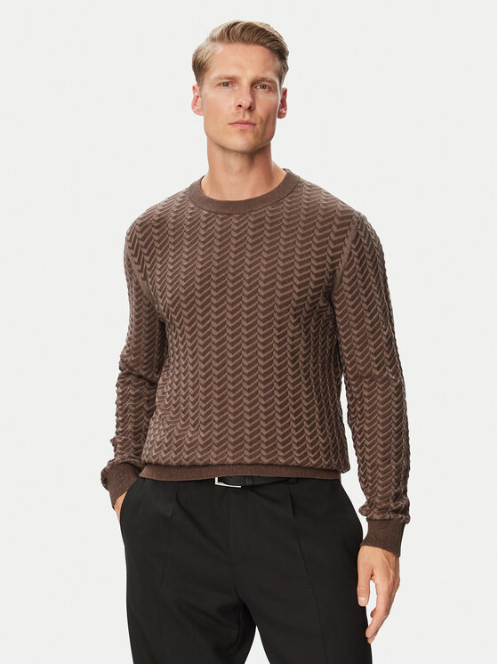 HUGO HUGO Maglione Simond 50570261 Marrone Regular Fit