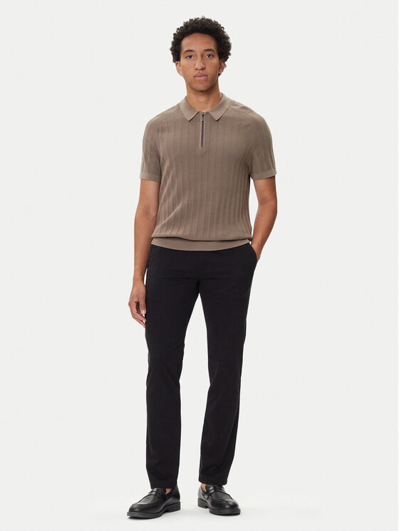 Bugatti Bugatti Riidest püksid 4220 16224 Must Slim Fit