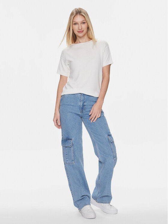 United Colors Of Benetton United Colors Of Benetton Majica 103CD102M Bela Regular Fit
