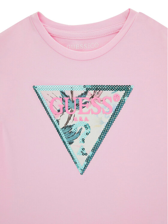 Guess Guess Póló és rövidnadrág K6GG02 K6YW4 Világos rózsaszín Regular Fit
