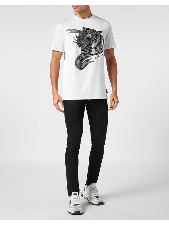 PHILIPP PLEIN PHILIPP PLEIN T-shirt 19497 Bianco Regular Fit