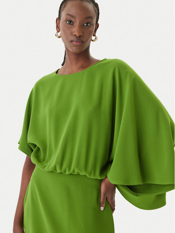 LOLA CASADEMUNT LOLA CASADEMUNT Sukienka wieczorowa MS2616028 Zielony Regular Fit