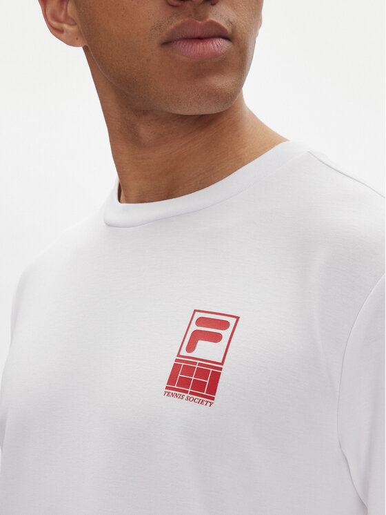 Fila Fila Тишърт Lennik FAM0883 Бял Regular Fit