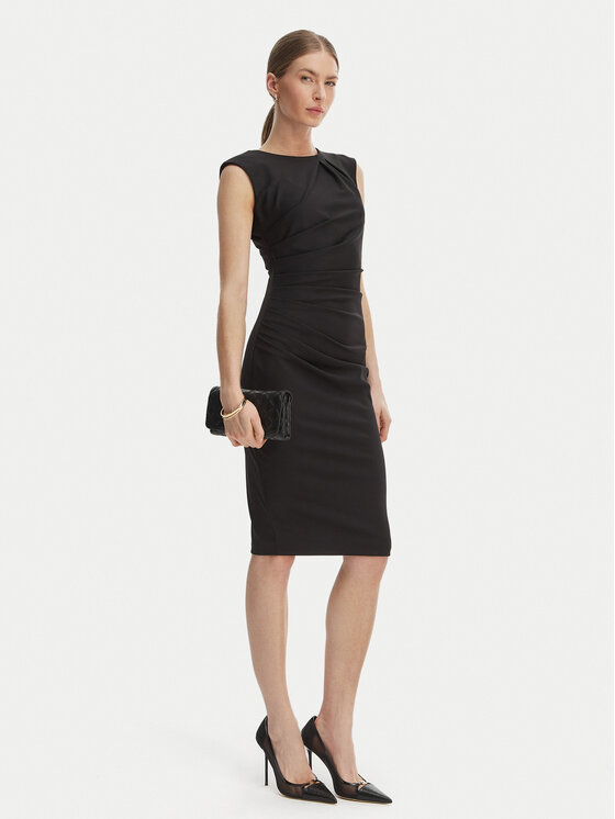 Rinascimento Rinascimento Rochie cocktail CFC0127683003 Negru Slim Fit