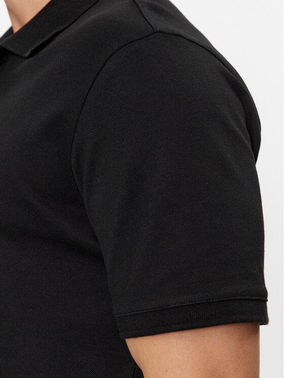 Gap Gap Тениска с яка и копчета 586306-03 Черен Regular Fit