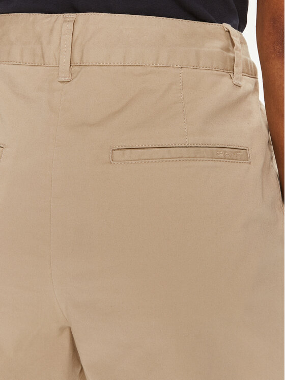 Gant Gant Szorty materiałowe Chino 4020078 Beżowy Slim Fit