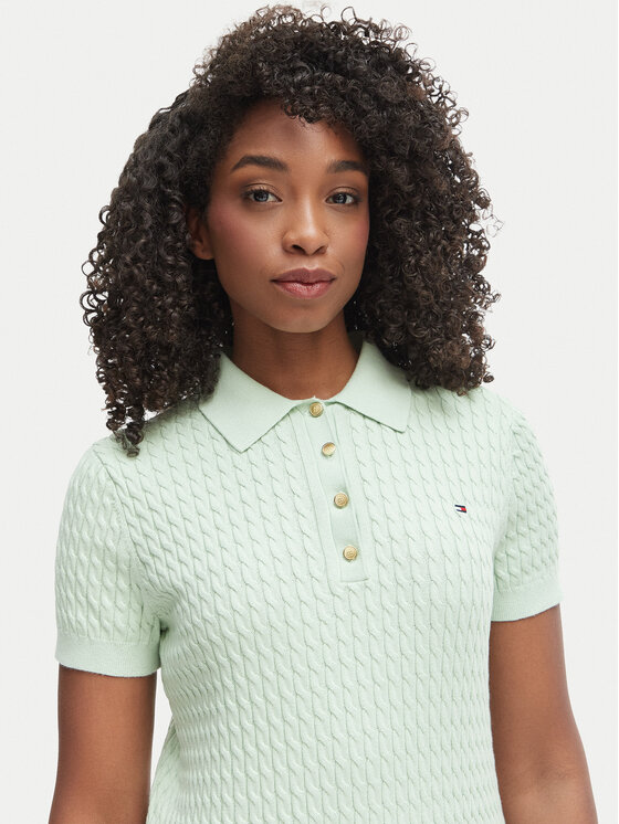 Tommy Hilfiger Tommy Hilfiger Polo WW0WW41474 Zelena Regular Fit