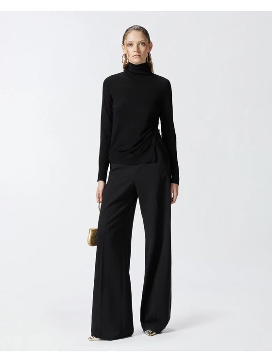 PINKO PINKO Rolák Buccia maglia 1 lana Čierna Slim Fit
