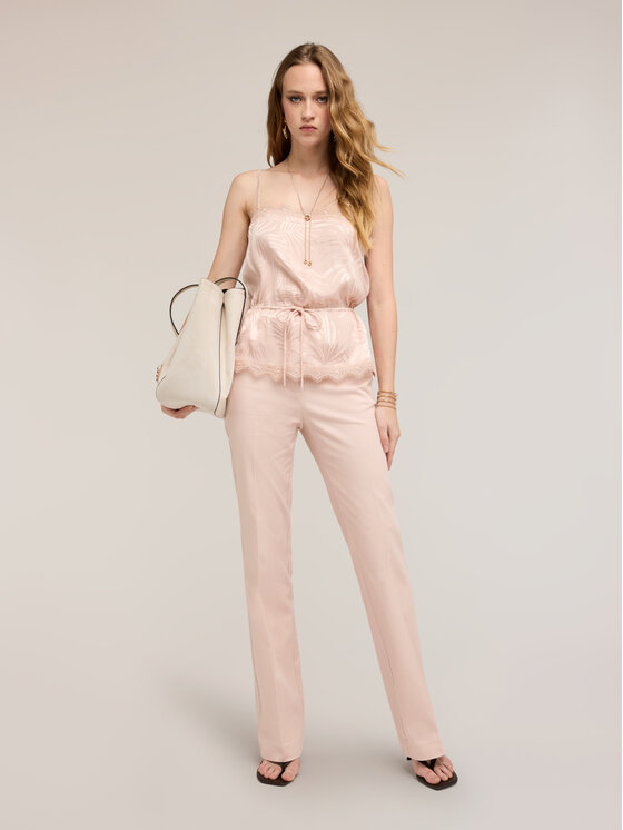 Motivi Motivi Spodnie materiałowe P080Q004526N006 Różowy Flare Fit