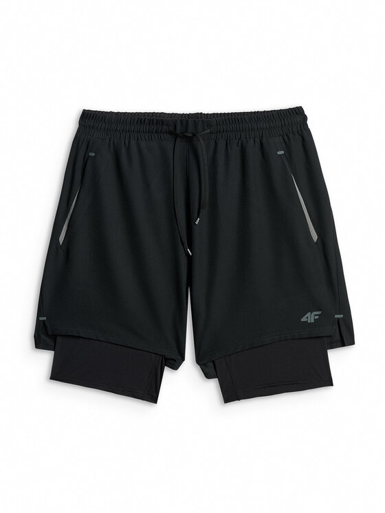 4F 4F Szorty sportowe VICTORY PACK Czarny Regular Fit