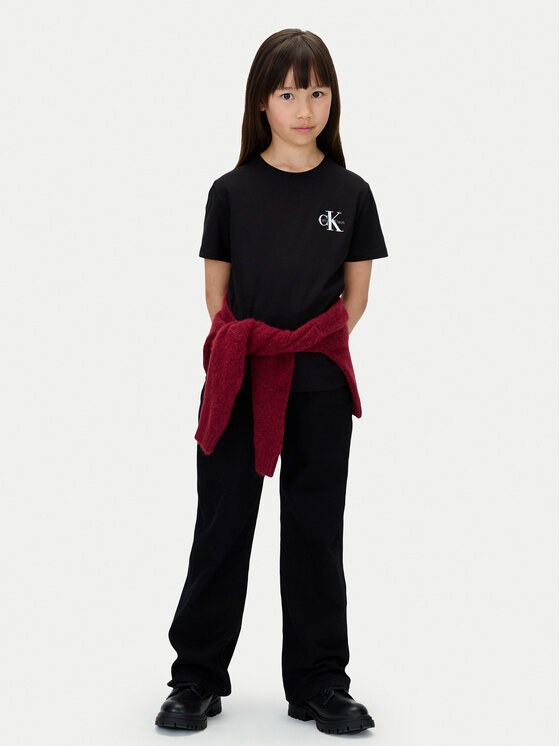 Calvin Klein Jeans Calvin Klein Jeans T-Shirt Chest Monologo IU0IU00719 Czarny Regular Fit