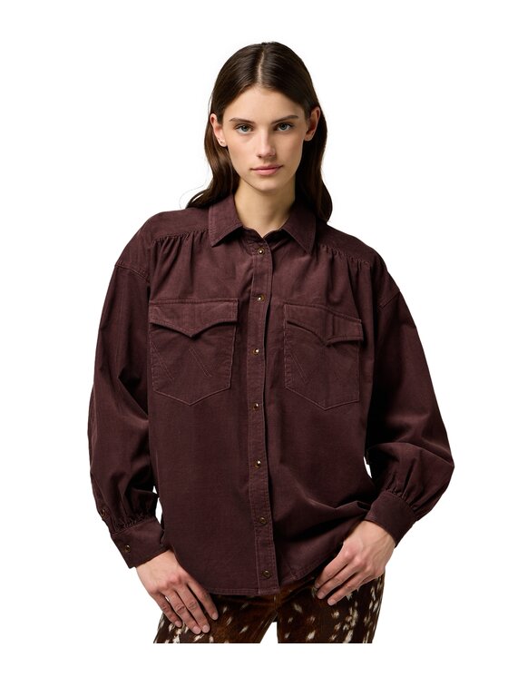 Wrangler Wrangler Koszula 112370790 Brązowy Relaxed Fit