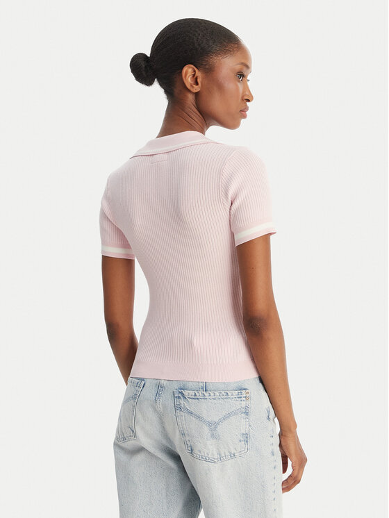 Guess Jeans Guess Jeans Polokošeľa W6GRZ1 Z3P32 Ružová