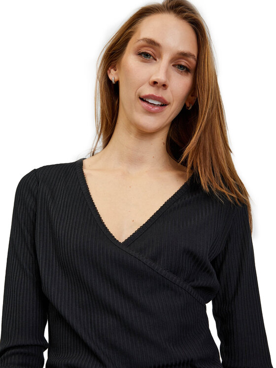 Orsay Orsay T-Shirt 104158-660000__XL Czarny Regular Fit
