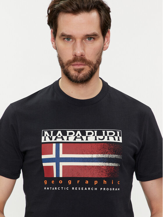 Napapijri Napapijri T-krekls S-Kreis NP0A4HQR Melns Regular Fit