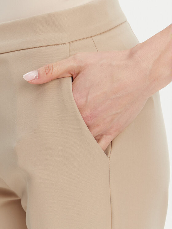 Maryley Maryley Штани з тканини 25EB587/43PG Бежевий Regular Fit