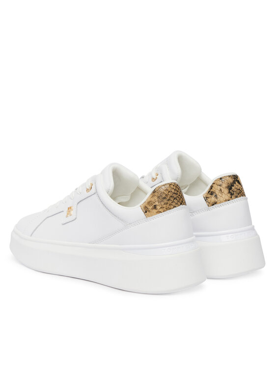 Tommy Hilfiger Tommy Hilfiger Snīkeri Chic Platform Snake FW0FW09456 Balts