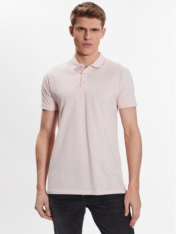 Brave Soul Polo MPS-131TOKITAB Rozā Regular Fit