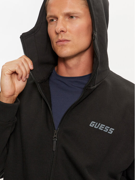 Guess Guess Μπλούζα Keid Z4BQ17 KCEA0 Μαύρο Regular Fit