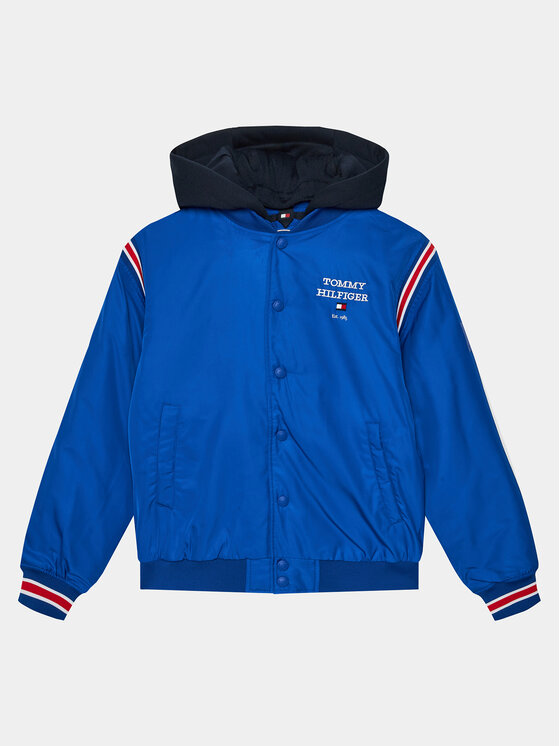 Tommy Hilfiger Tommy Hilfiger Bomber striukė Th Logo Bomber Jacket KB0KB08742 Mėlyna Regular Fit