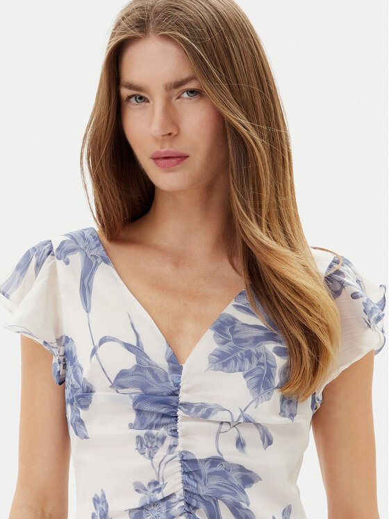 Guess Guess Majica W5GH86 WCWF2 Bijela Classic Fit
