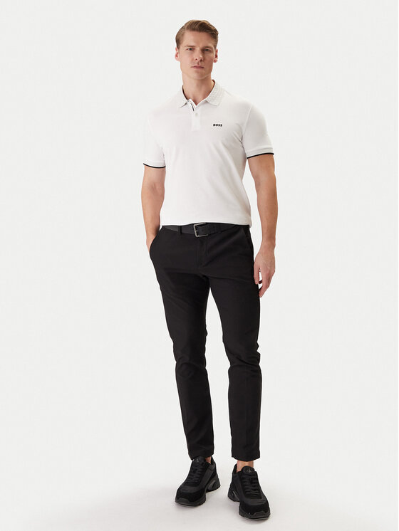BOSS BOSS Polo PL_GOC Chip Paddy 50554583 Biały Regular Fit