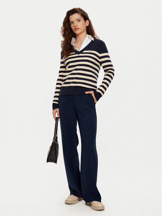 Tommy Hilfiger Tommy Hilfiger Пуловер WW0WW40098 Бежов Regular Fit