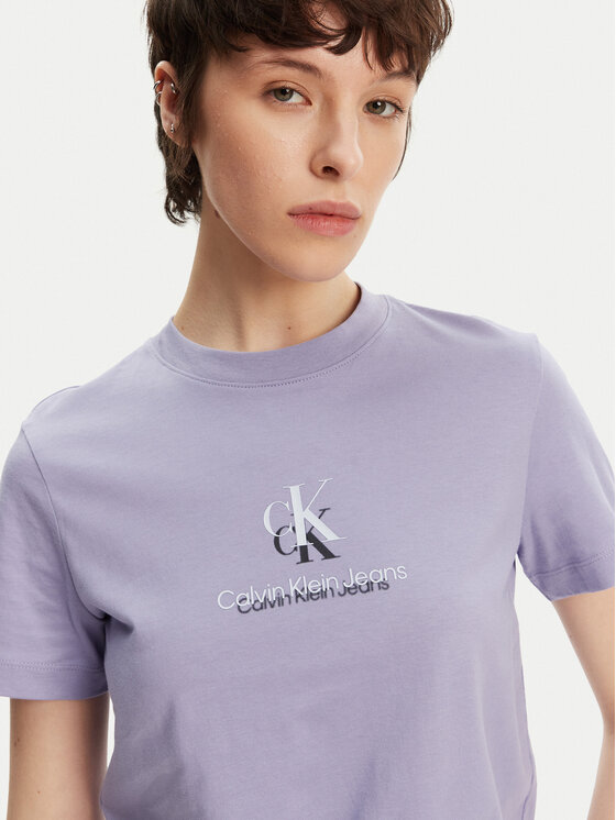 Calvin Klein Jeans Calvin Klein Jeans Tricou Shadow Graphic J20J225545 Violet Regular Fit