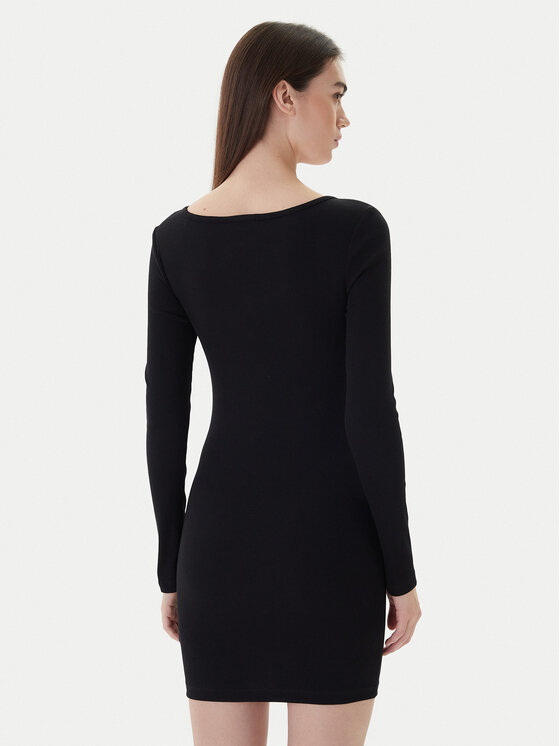 Guess Jeans Guess Jeans Kasdieninė suknelė W5BK12 KA0H1 Juoda Slim Fit