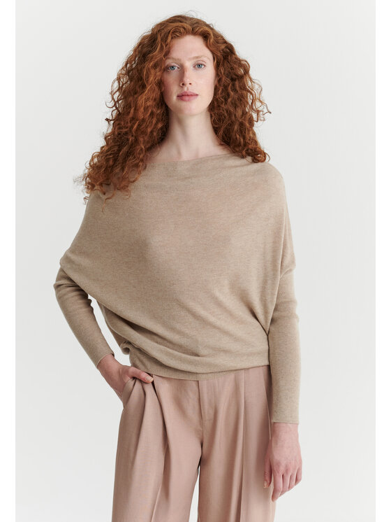 TATUUM TATUUM Sweter NASHA Beżowy Oversize
