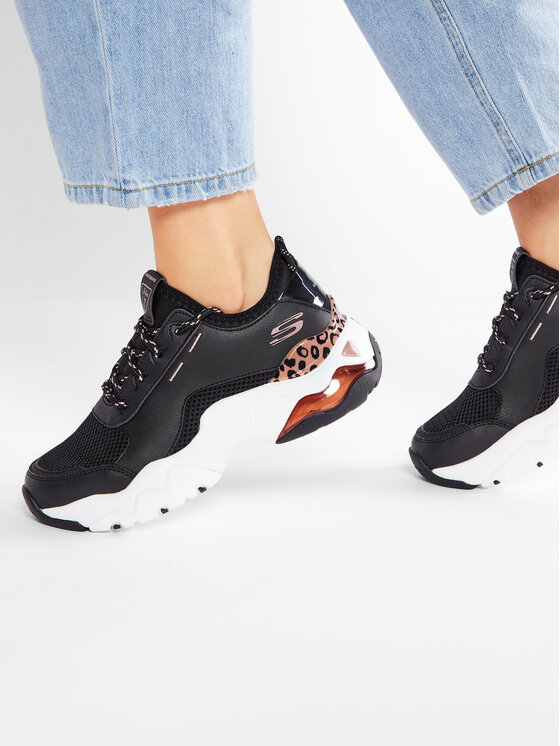 Skechers Sneakers D lites Queen Leopard 149087 BKRG Schwarz