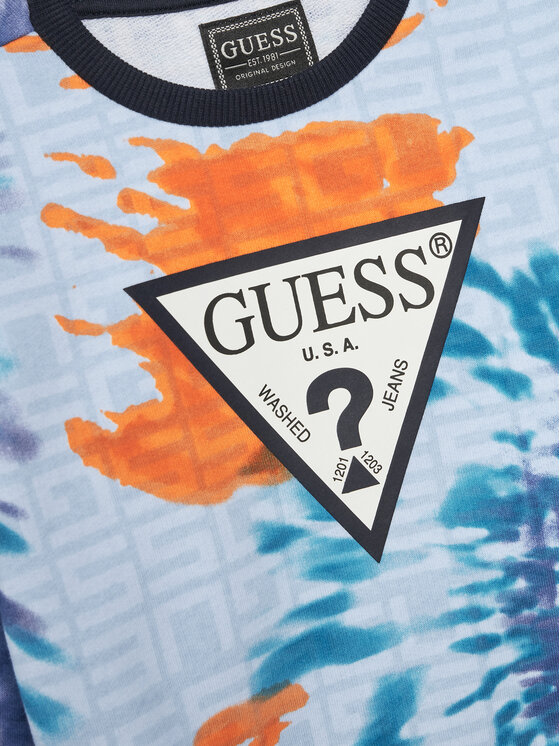 Guess Guess Felpa N5GQ00 KA6R4 Blu Regular Fit