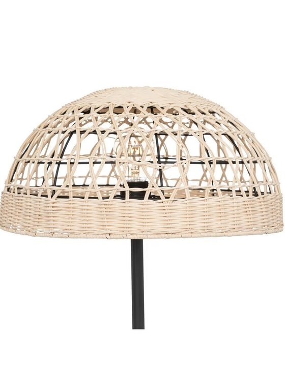MIAhome MIAhome Lampa podłogowa z ozdobnym kloszem 150,5 cm Beżowy