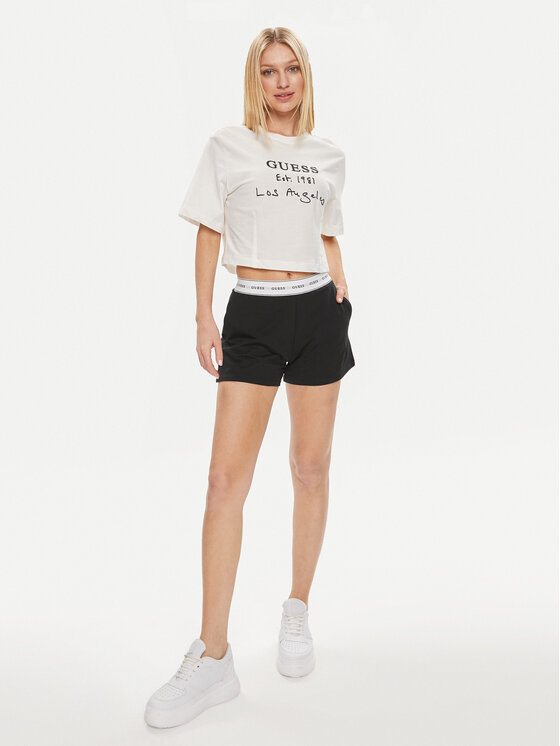 Guess Guess Pyžamové šortky O4GD02 KBS91 Černá Loose Fit
