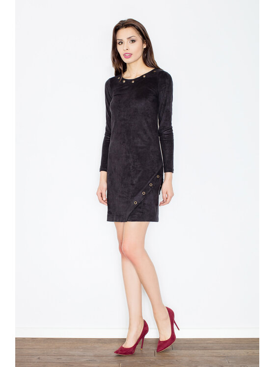 FIGL FIGL Sukienka M455 Czarny Regular Fit