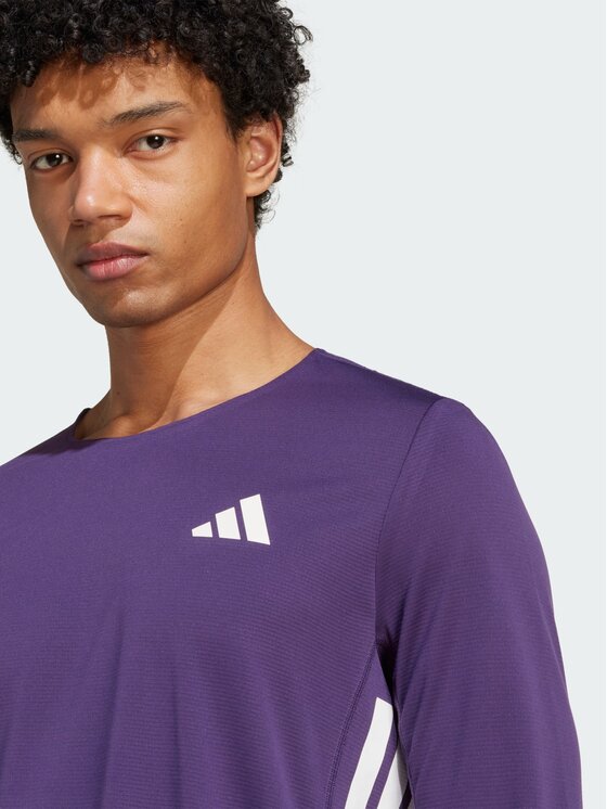 adidas adidas Koszulka techniczna Adizero Running Long Sleeve Tee Fioletowy Slim Fit