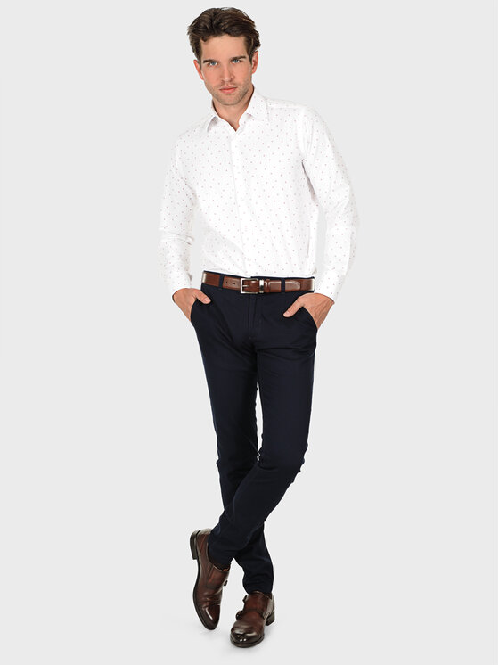 Evenemen Evenemen Chinosy MOTIF Granatowy Slim Fit
