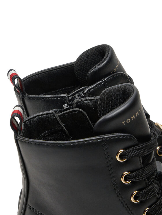 Tommy Hilfiger Schnurstiefeletten Lace Up Bootie T1A5 33561 1351 S Schwarz Modivo