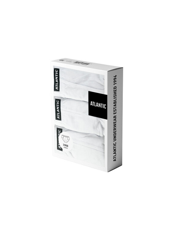 Atlantic Atlantic Komplet slipów 3BMP-006-BIAŁY-XXL Biały