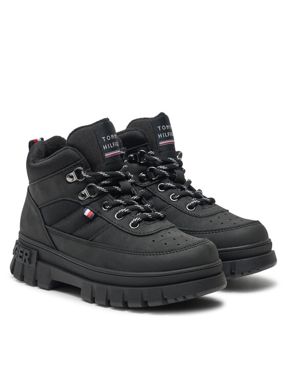Tommy Hilfiger Tommy Hilfiger Μποτίνια Lace-Up Bootie T3X5-33707-1492 M Μαύρο