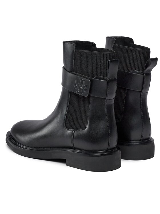 Tory Burch Tory Burch Kotníková obuv s elastickým prvkem Double T Chelsea Boot 152831 Černá