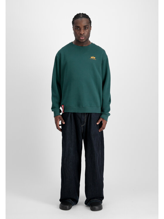 Alpha Industries Alpha Industries Bluza Basic Small Logo Sweatshirt Zielony Regular Fit