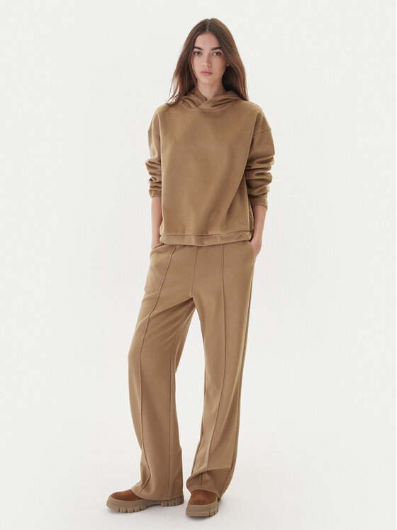 Weekend Max Mara Weekend Max Mara Spodnie dzianinowe Sponda 2525786022 Beżowy Straight Fit