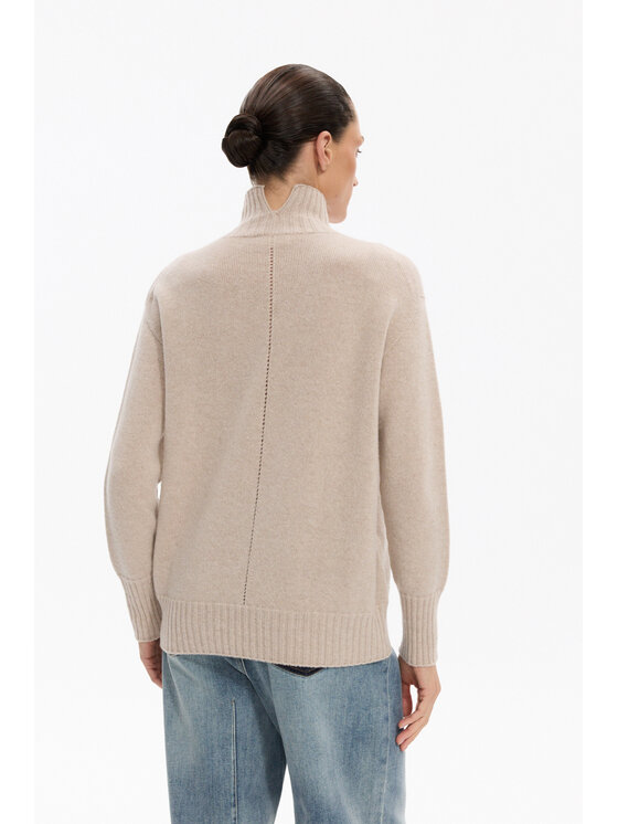 Deni Cler Milano Deni Cler Milano Sweter T-DC-S484-F5-90-13-1 Beżowy Regular Fit