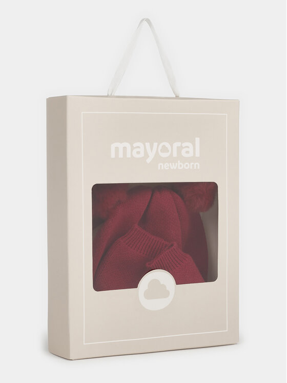 Mayoral Mayoral Komplet kapa in rokavice 9.668 Rdeča