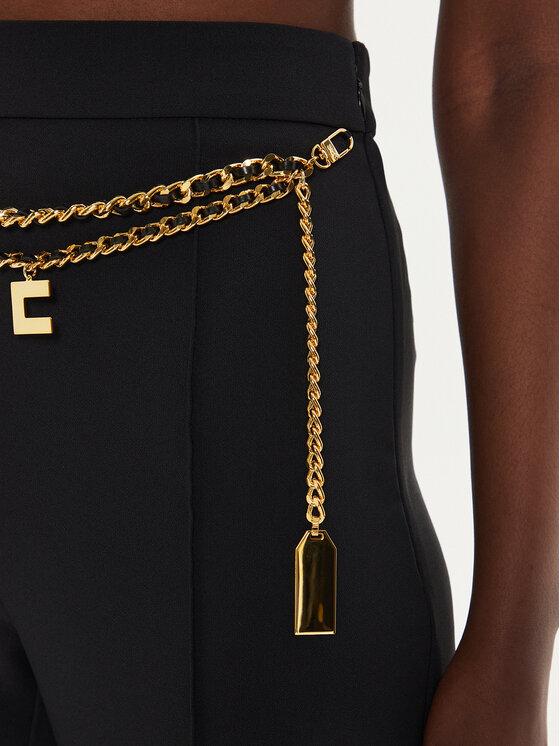 Elisabetta Franchi Elisabetta Franchi Штани палаццо PA-T35-46E2 Чорний Regular Fit