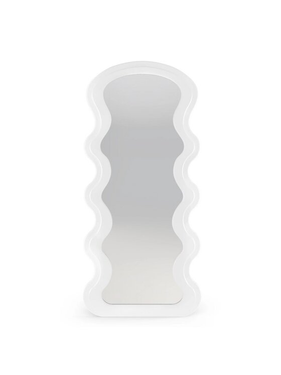 MIAhome MIAhome Lustro w nieregularnej ramie 177x75 cm Biały